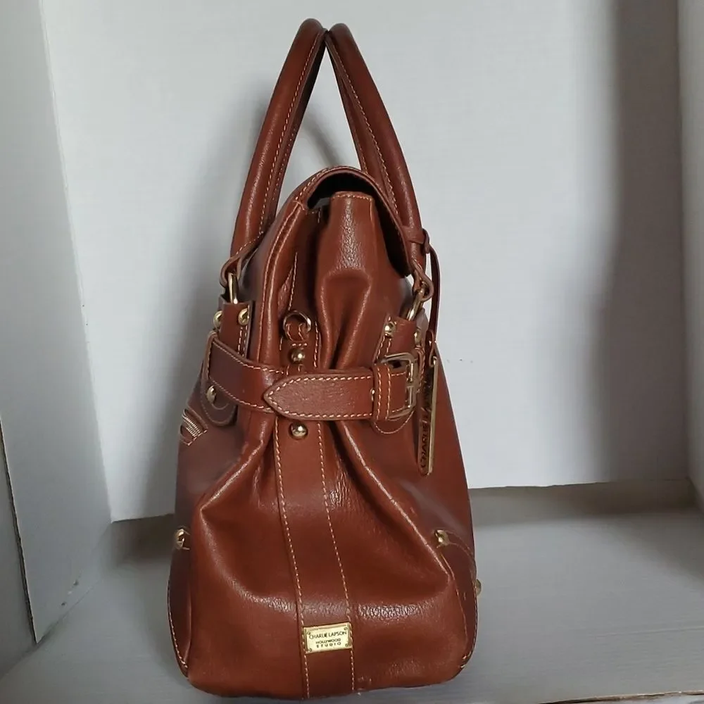 Charlie Lapson Top Handle Bag Satchel Shoulder Lucia Leather Women's Woman's